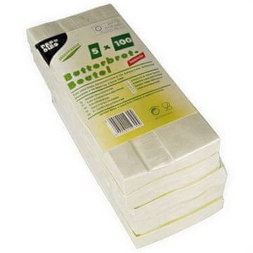 Papstar Bela papirnata vrečka za malico 10+3 x 21 cm 500 kosov.