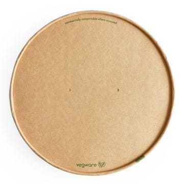 Papirnati pokrov za kraft skledo Vegware, premer 185 mm, 50 kosov.