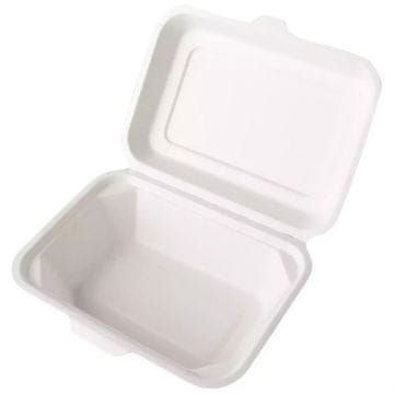 Škatla za jedilni list iz sladkornega trsa, nerazdeljena, 600 ml, 18 x 13,5 x 7 cm, 50 kosov.