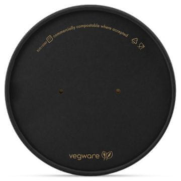 Papirnat pokrov za skledo Vegware, črn, premer 150 mm, 50 kosov.