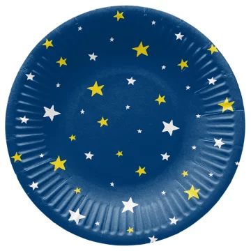 Okrogli papirnati krožniki "Starlit" 18 cm 8 kosov