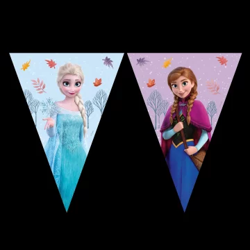 Girlanda iz papirnatih zastavic Frozen 2,3 m 1 kos.