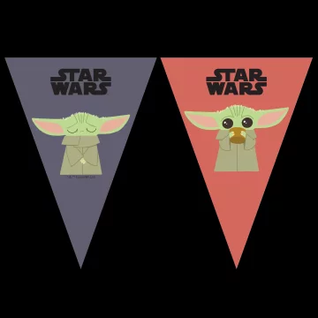 Girlanda iz papirnate zastave STAR WARS Mandalo. 2,3 m 1 kos.