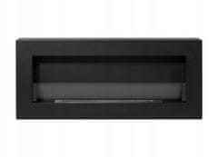 BIO Stenski biokamin s steklom 90x40x12 cm Box Black strukturno mat