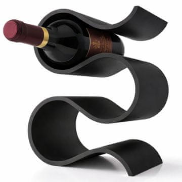 Mi Črno stojalo za vino za 4 steklenice, minimalističen organizator S