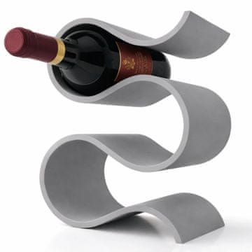 Mi Sivo stojalo za vino za 4 steklenice, minimalistični organizator S