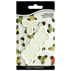 Model, modelček za piškote, sladkorna pasta, marcipan, vrtnica + list