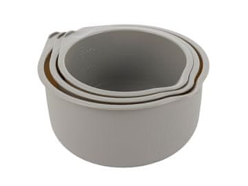 Bentom KOMPLET PLASTIČNIH SKLED 3 KOSOV 17 CM 19 CM 22 CM SVETLO SIVA - BEN