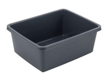 Bentom PRAVOKOTNA PLASTIČNA POSODA 37X30CM 11L TEMNO SIVA -BEN