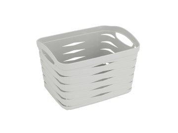 PRAKTYCZNA PLASTIČNA KOŠARA LINEA 16X12X11CM 1,5L SIVA