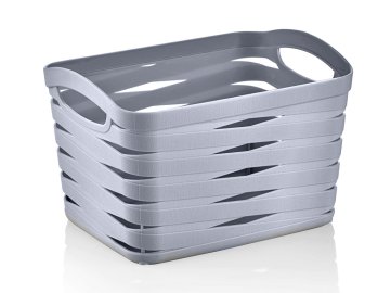 PRAKTYCZNA PLASTIČNA KOŠARA LINEA 16X12X11CM 1,5L ANTRACIT