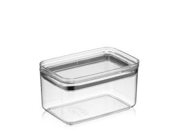 PRAKTYCZNA PRAVOKOTNA PLASTIČNA KRISTALNA POSODA ZA SHRANJEVANJE HRANE 1L