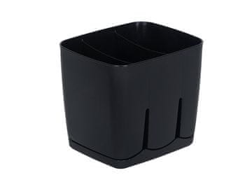 PLASTIČNI ODCEJAČ ZA JEDILNI PRIBOR 13,5X11,5X12CM ČRNEGA RAZMERJA - BEN