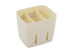 PLASTIČNI CEDILNIK ZA JEDILNI PRIBOR 13,5X11,5X12CM KREMNI - BEN