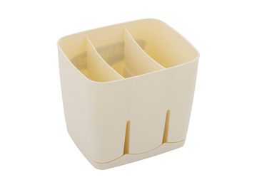 PLASTIČNI CEDILNIK ZA JEDILNI PRIBOR 13,5X11,5X12CM KREMNI - BEN