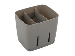 PLASTIČNI CEDILNIK ZA JEDILNI PRIBOR 13,5 X 11,5 X 12 CM SVETLO SIVA - BEN