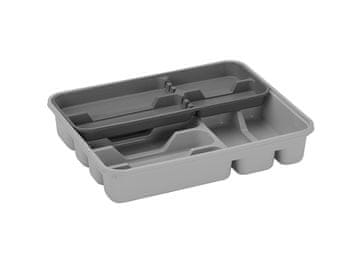DVOJNI PREDAL ZA JEDILNI PRIBOR BINIO 38,6 X 31,2 X 7 CM ANTRACIT