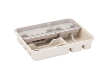 DVOJNI PREDAL ZA JEDILNI PRIBOR BINIO 38,6 X 31,2 X 7 CM KREM