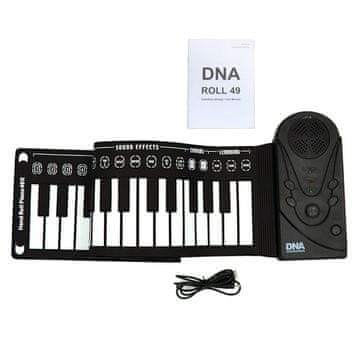 DNA ROLL 49 zvitih gumijastih prenosnih orgelskih tipk