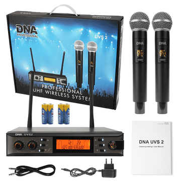 DNA Brezžični mikrofonski PA sistem UVS 2, 518–542 MHz