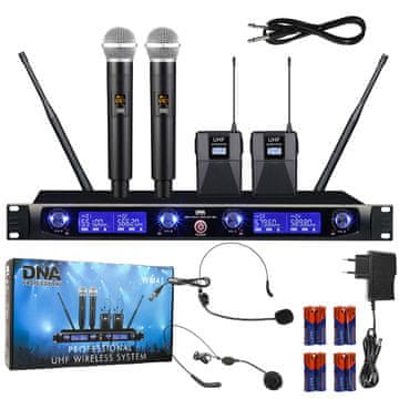 DNA WM4 VOCAL HEAD SET MIX dvojni brezžični komplet, 2 ročna in naglavna mikrofona, ozvočenje
