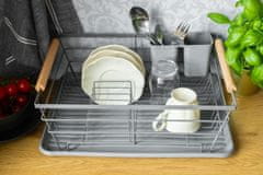 BRUNBESTE Odcejalnik za posodo 43x32x14 cm BB-2346 siv
