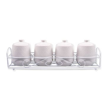 MAESTRO Komplet 4 posodic za začimbe WHITE MR-20002-04CS