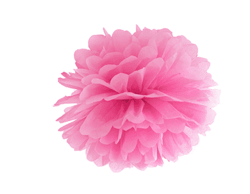 33 Papirnati pompom okrasek 15 cm bel