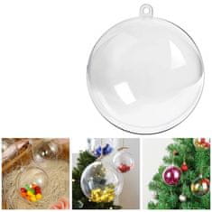 33 Akrilna kroglica, cela krogla, zložljiva, plastična, prozorna, 35232-BN, 10 cm