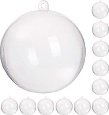 33 Akrilna kroglica, cela krogla, zložljiva, plastična, prozorna, 35232-BN, 10 cm