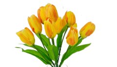 33 Šopek umetnih tulipanov oranžne barve 64901-P 9 kosov