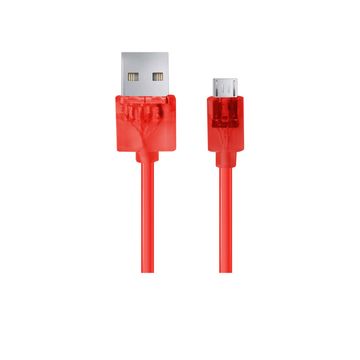 33 Mikro USB 2.0 kabel Esperanza EB184R AB M/M 1,0 m rdeč prozoren