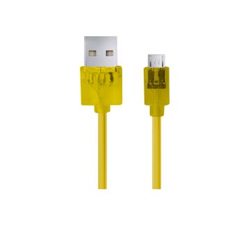 33 Mikro USB 2.0 kabel AB M/M Esperanza EB185Y rumen prozoren 1,5 m