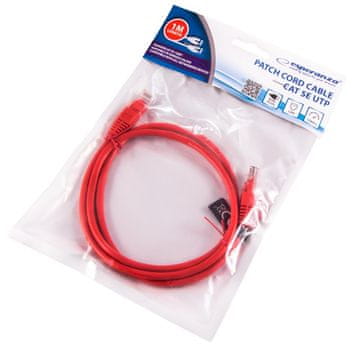 33 UTP Cat 5E patchcord EB273R rdeč 1 m
