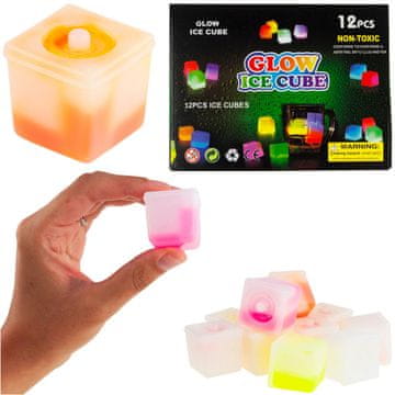33 Ledene kocke svetleče barvite FLUO TG53193 12 kosov