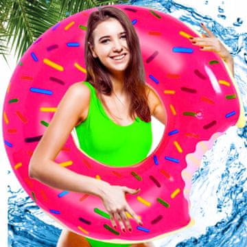 33 Napihljiv obroč za na plažo TG48122R Donut roza