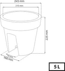 33 DLOFR250-R624 Lofly Railing balkonski cvetlični lonec terakota