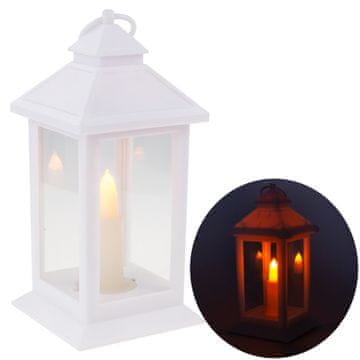 33 LED svetilka TG59656-1 bela na baterije s toplo svetlobo, ki posnema plamen, z višino ročaja 17 cm