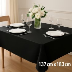 33 Črn folijski prt za dekoracijo noči čarovnic 137x183 cm