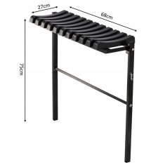 33 Zložljiva vrtna klop za pokopališče MEB8275, dolžina 68 cm, črna