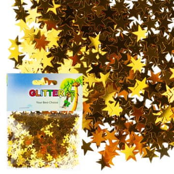 33 Bleščeče zlate zvezdice za scrapbooking, okrasitev voščilnic in daril 35 g