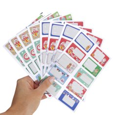 33 Darilne nalepke, etikete za darilne vrečke, samolepilne, mešanica vzorcev, mešanica barv, komplet 80 kosov