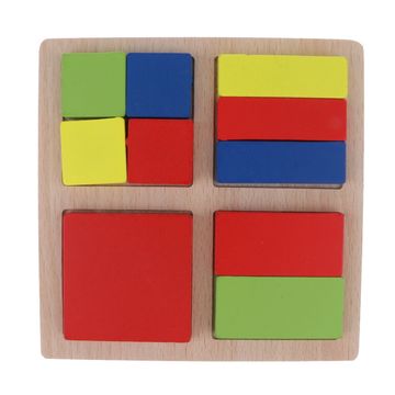 33 Leseni bloki sestavljanke figure kvadrati ulomki TG50024