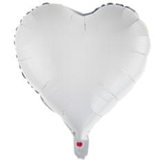 33 Folija balon v obliki srca TG66235-1 Bel helijev Valentinov zaroka poroka