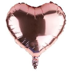 33 Folija balon v roza barvi s helijevim polnilom v obliki srca TG66235-3