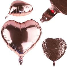 33 Folija balon v roza barvi s helijevim polnilom v obliki srca TG66235-3