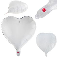 33 Folija balon v obliki srca TG66235-1 Bel helijev Valentinov zaroka poroka