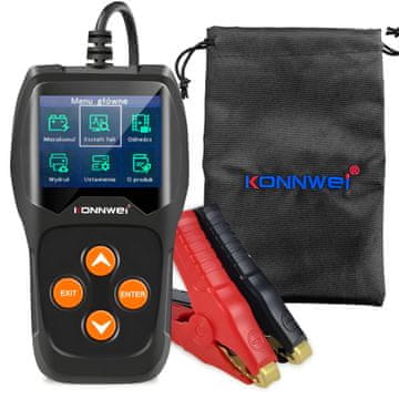Konnwei KW600 LCD tester baterij digitalni merilnik 6V 12V poliranje meni