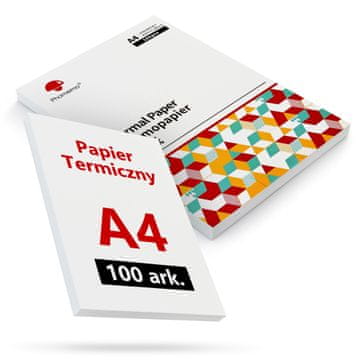 Beli termalni pisarniški papir za termalne tiskalnike A4, 100 listov