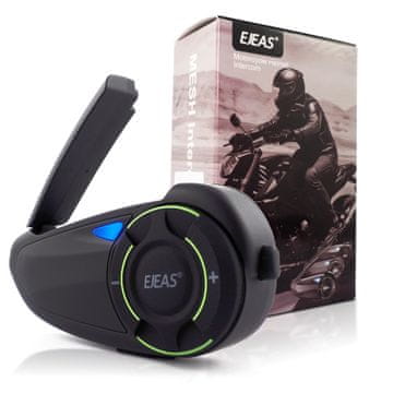 EJEAS Q8 USB-C Bluetooth motociklistični interkom FM radio aplikacija